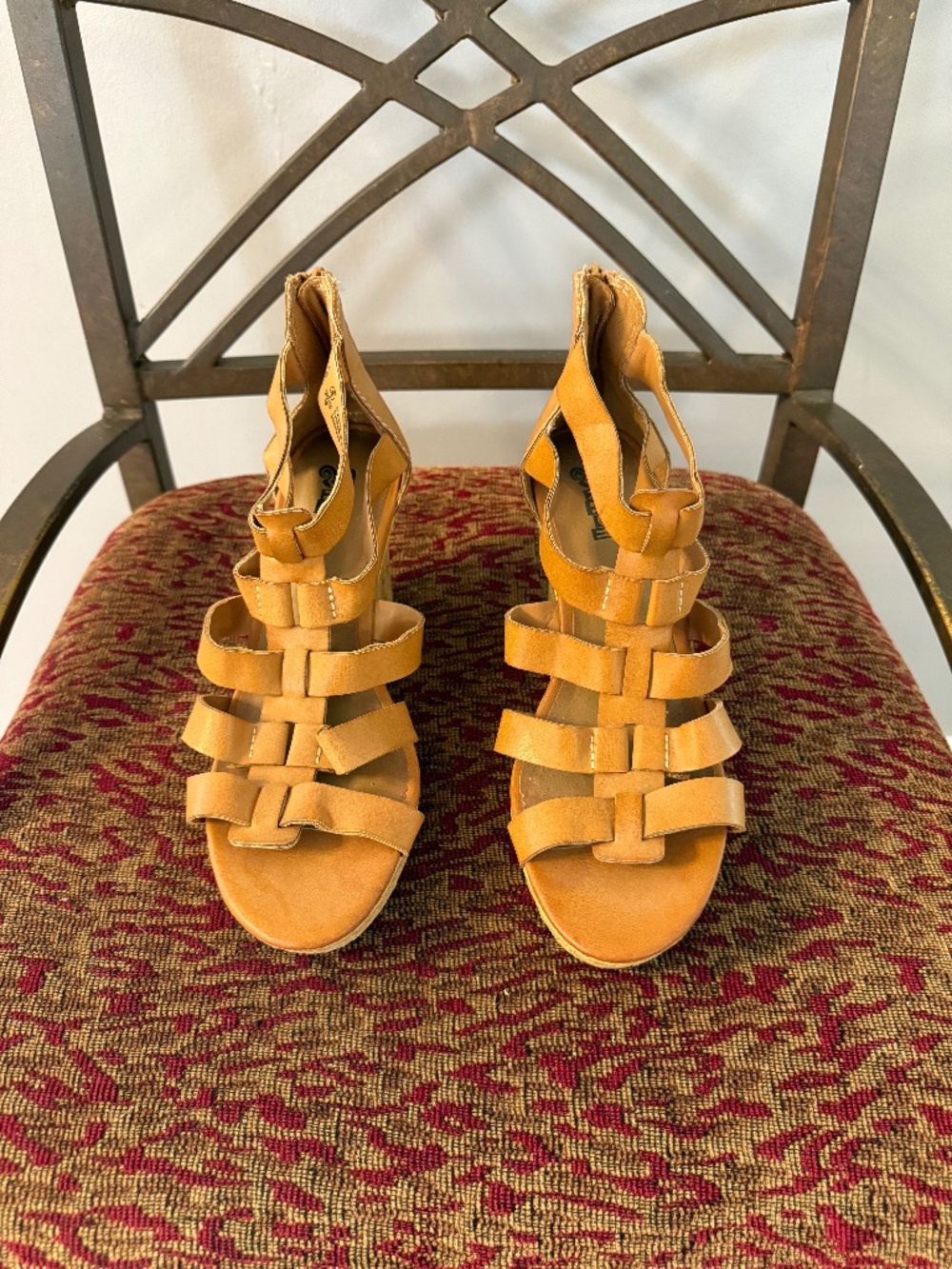 Brash Noah Gladiator Wedge Summer Sandals - size 8